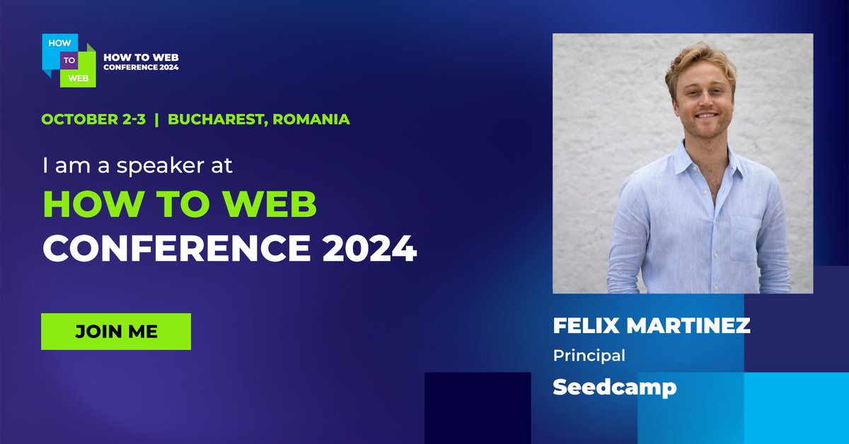 seedcamp (@seedcamp) on Twitter photo Our Principal <a href="/felixjmartinez_/">Felix Martinez</a> will be on stage <a href="/how_to_web/">How to Web</a> speaking about European Exceptionalism in tech.
🗓️ October 3, 10.30am
👋 Say hi if you are at the event Our Principal <a href="/felixjmartinez_/">Felix Martinez</a> will be on stage <a href="/how_to_web/">How to Web</a> speaking about European Exceptionalism in tech.
🗓️ October 3, 10.30am
👋 Say hi if you are at the event