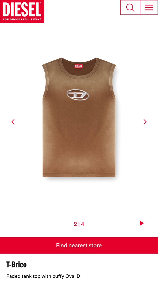 Hasan Stream 02/10/2024 “Diesel” T-Brico Faded Tank Top 💲USD