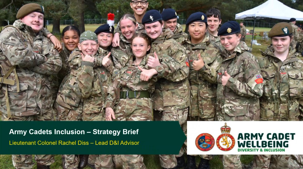 Thank you to our national lead for D&amp;I for updating the Col Cdts Council this evening on the new Army Cadets D&amp;I strategy that is being launched soon.