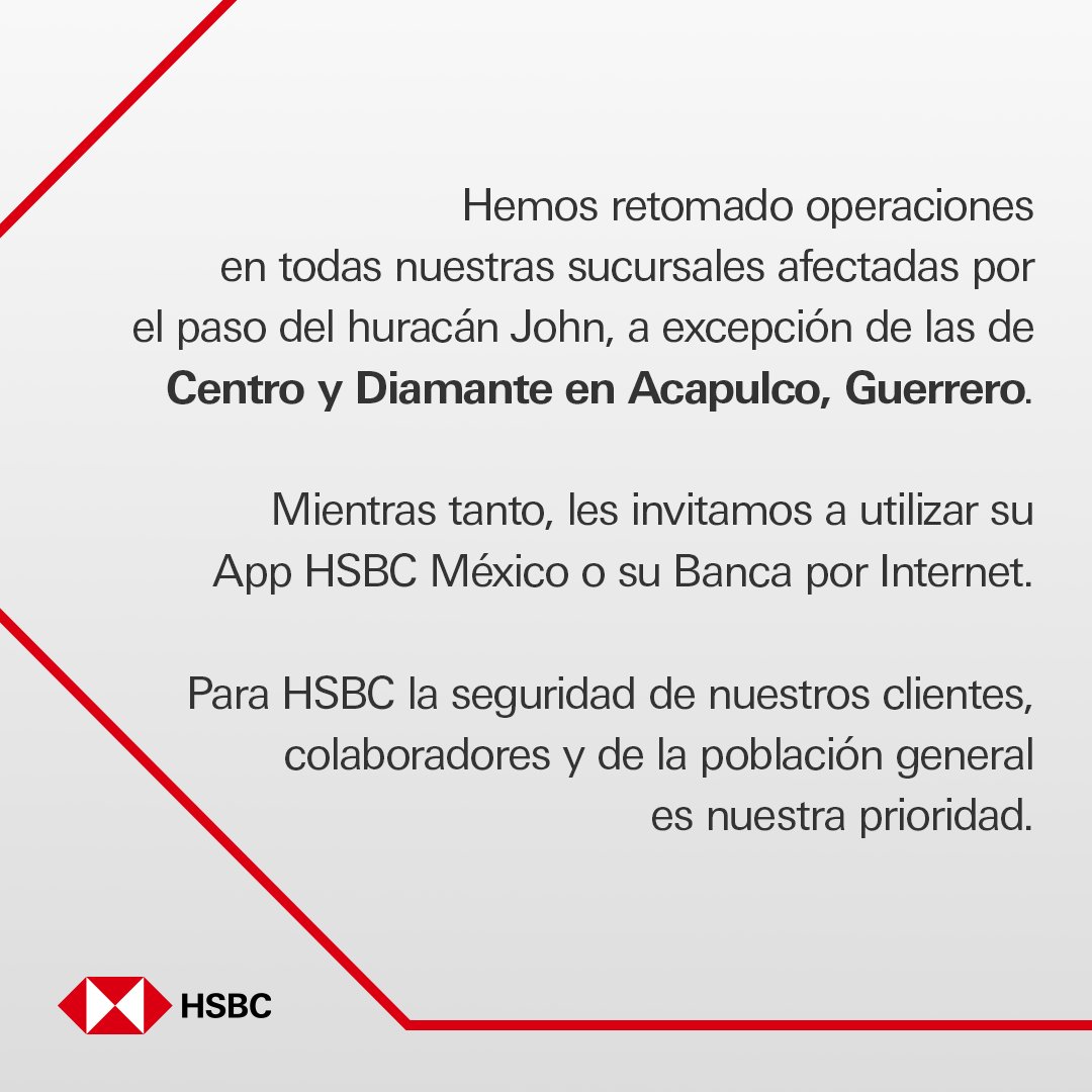 Respecto a la situación ocasionada por el paso del huracán John, les compartimos la siguiente actualización.
