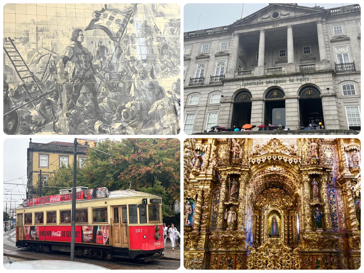 AzorcanGlobal's tweet image. Final day on the #AzorcanTours #Portugal Explorers tour.
#Porto tour including the church of St. Francis with opulent baroque gold lead decoration, a 6 bridges cruise on a traditional rabelo boat (once used to transport wine) &amp;amp; a tasting of the famous port at #Calem. 
#Oporto.