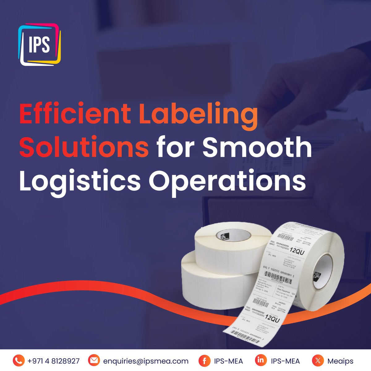 MeaIps's tweet image. Streamline your logistics with efficient labeling solutions designed for precision, reliability, and smooth operations

#LogisticsLabels #SupplyChainSolutions #IPSMEA #IPS #officesupplies #ATMRolls #ATMRibbons #ATM #POSRolls #EFTPOS #POS #PaperBags #Labelling #MICR #micrencoding