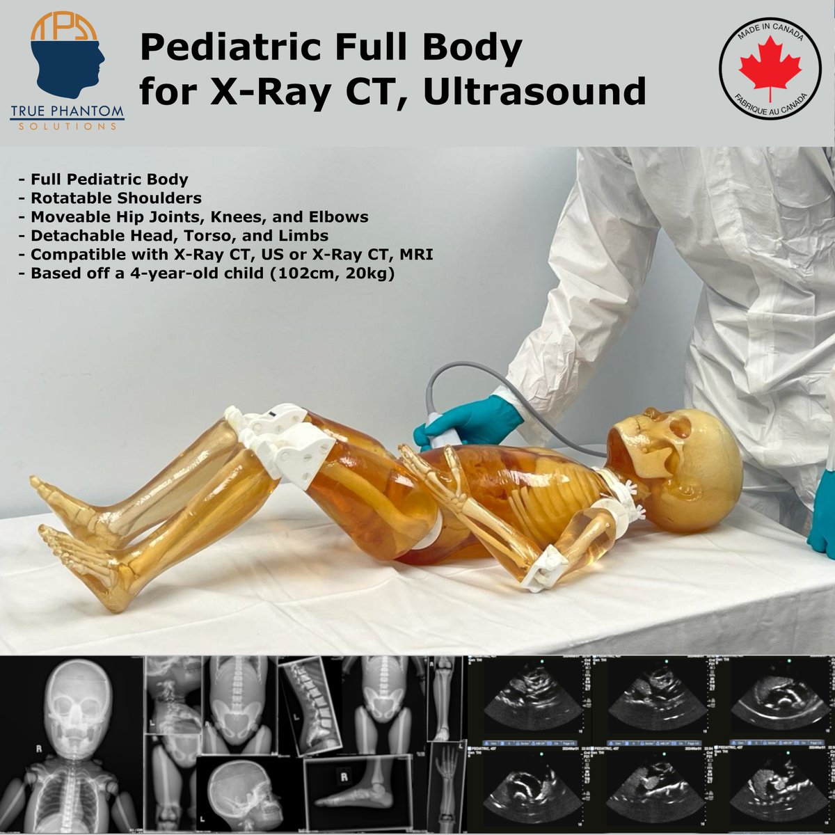 tpslab's tweet photo. The Pediatric Full Body Phantom is a training product used to practice patient positioning and imaging techniques. It is popular among medical schools and teaching hospitals for training radiology students and medical professionals.
Product:https://t.co/2CHRLiH7Vs https://t.co/EQzu8NYvk3