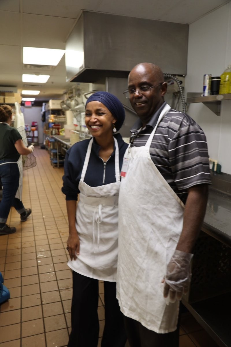 Ilhan's tweet photo. The Aliveness Project is a vital community center supporting Minnesotans living with HIV for over 30 years.

I joined them in serving hot meals and learned about the essential services they provide to our community. Every person deserves access to comprehensive care and support. https://t.co/svI4GHYREw