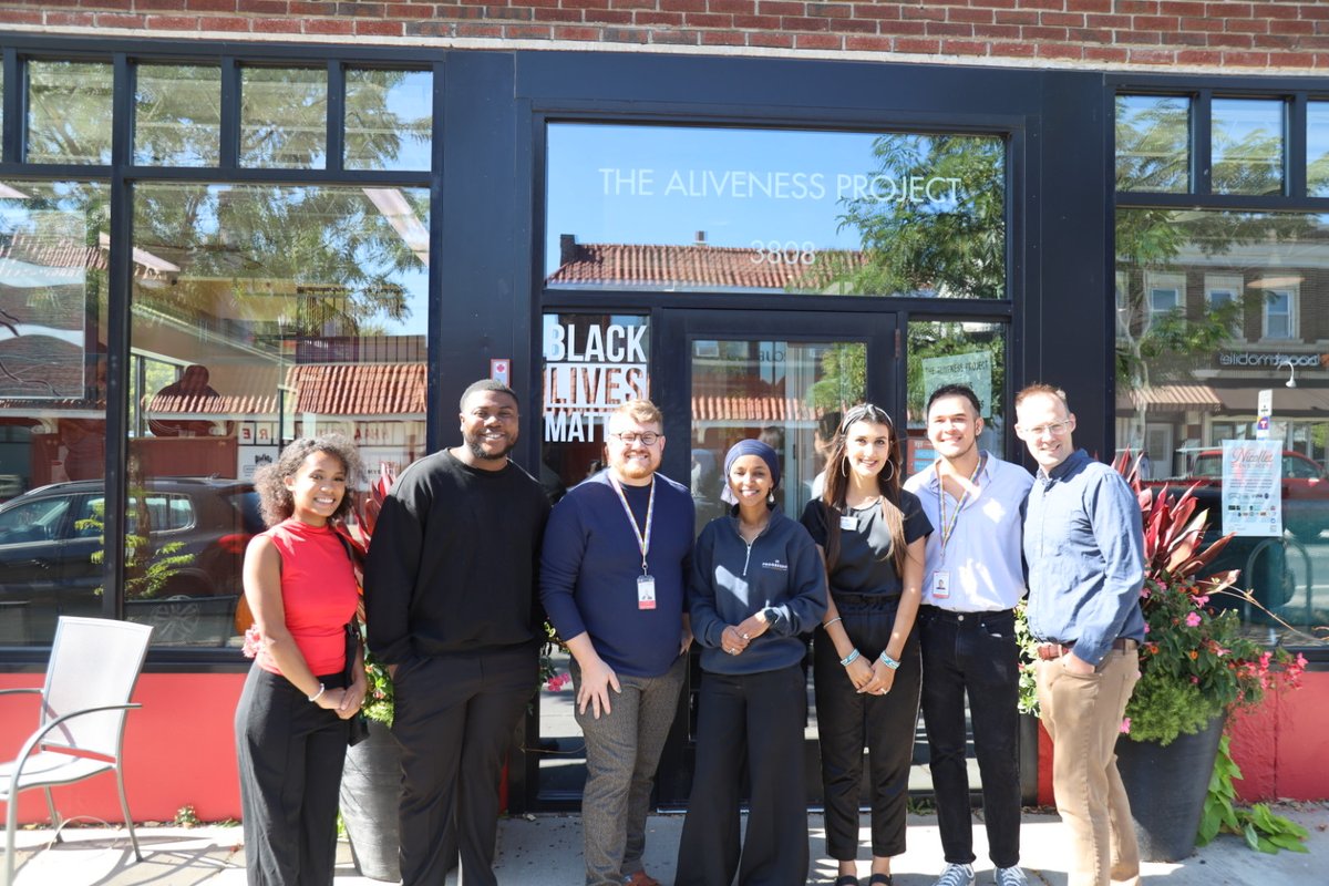 Ilhan's tweet photo. The Aliveness Project is a vital community center supporting Minnesotans living with HIV for over 30 years.

I joined them in serving hot meals and learned about the essential services they provide to our community. Every person deserves access to comprehensive care and support. https://t.co/svI4GHYREw