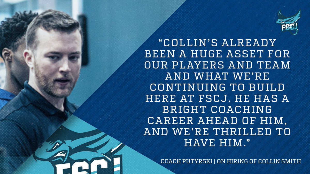 FSCJ Menās Basketball (@fscjmbb) on Twitter photo Please join us in welcoming our newest assistant coach to FSCJ! Collin Smith (@coach_cee35) joins <a href="/FSCJMBB/">FSCJ Menās Basketball</a> after a professional career in Europe and Australia and a standout college career with <a href="/UCF_MBB/">UCF Menās Hoops š“</a>.
Read more on Coach Smith below: fscjmantarays.com/sports/mbkb/20ā¦
#FSCJHoops Please join us in welcoming our newest assistant coach to FSCJ! Collin Smith (@coach_cee35) joins <a href="/FSCJMBB/">FSCJ Menās Basketball</a> after a professional career in Europe and Australia and a standout college career with <a href="/UCF_MBB/">UCF Menās Hoops š“</a>.
Read more on Coach Smith below: fscjmantarays.com/sports/mbkb/20ā¦
#FSCJHoops