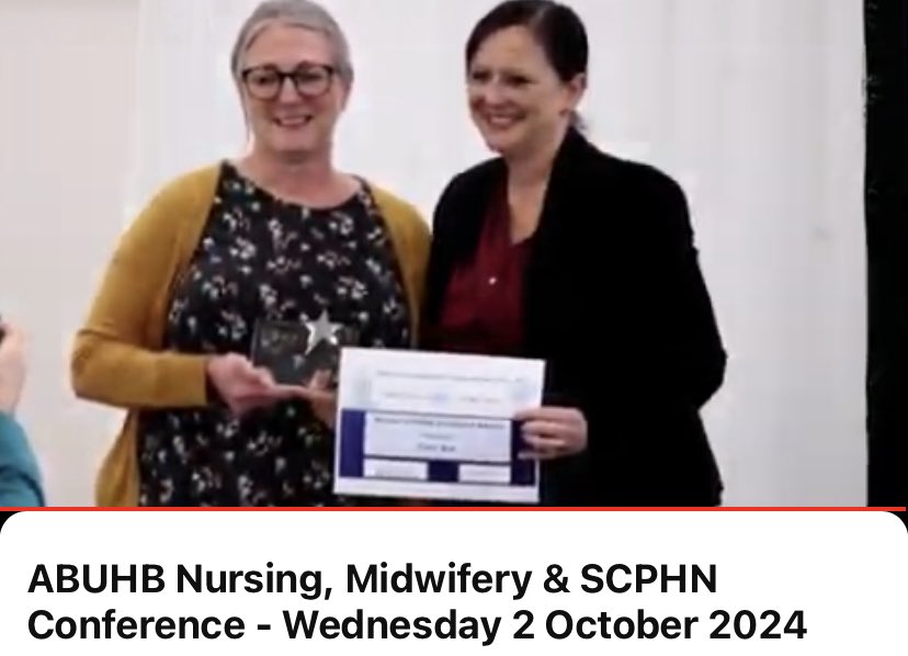 <a href="/tracybale1/">Tracy Bale</a> Congratulations Tracy on your well deserved award from our Executive Director of Nursing  <a href="/jennyw_ABUHB/">jenny winslade</a> 
Very proud of you Tracy and all you’ve achieved - seems a long time since the RCN Clinical Leadership programme 😀👏