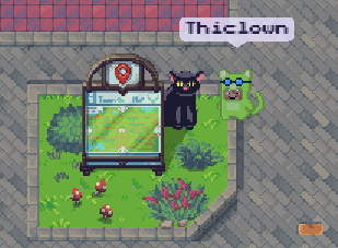 Thiclown's tweet photo. @pixels_online green and black cats :3 @pixels_online https://t.co/l323eq8Ju4