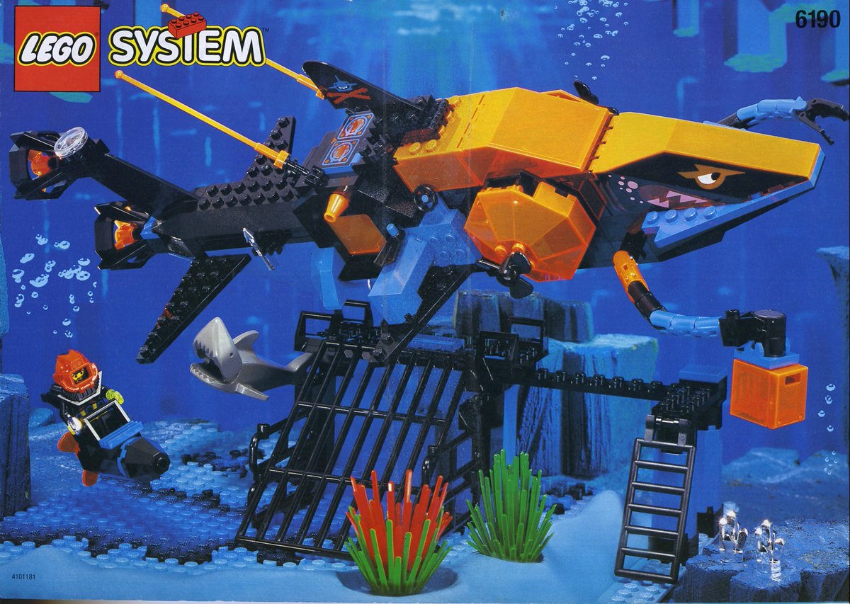 blocksmagazine's tweet image. Misunderstood creatures, #sharks are often portrayed as villains in LEGO sets. The Aquasharks faction pilot a massive shark submarine in 6190 Shark's Crystal Cave, while LEGO Agents saw sharks with laser cannons. LEGO Divers finally gives them a chance... maybe?

#LEGO #LEGOSet
