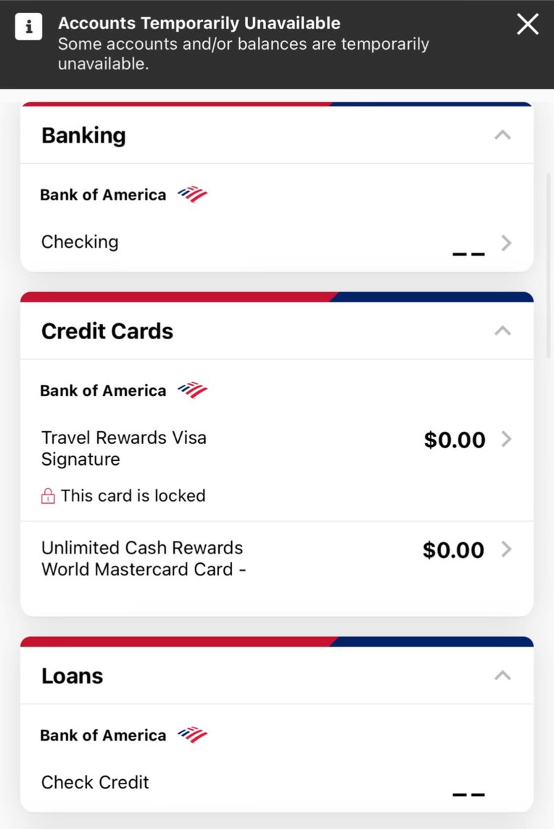 Crypto_Briefing's tweet image. BANK OF AMERICA IS DOWN LEAVING ACCOUNTS WIPED OUT FOR OVER 17,000 CUSTOMERS

source: CNN