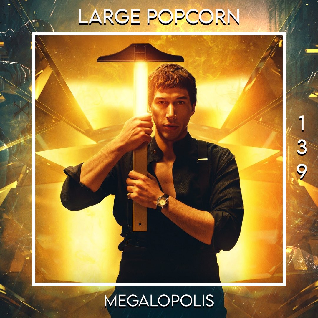 LargePopcornPod's tweet image. ‼️New Episode‼️

Reel Week 🎞️ 

Ep 139

Massive (spoiler free) review on this week’s pod: Francis Ford Coppola’s MEGALOPOLIS 

largepopcornpod.buzzsprout.com