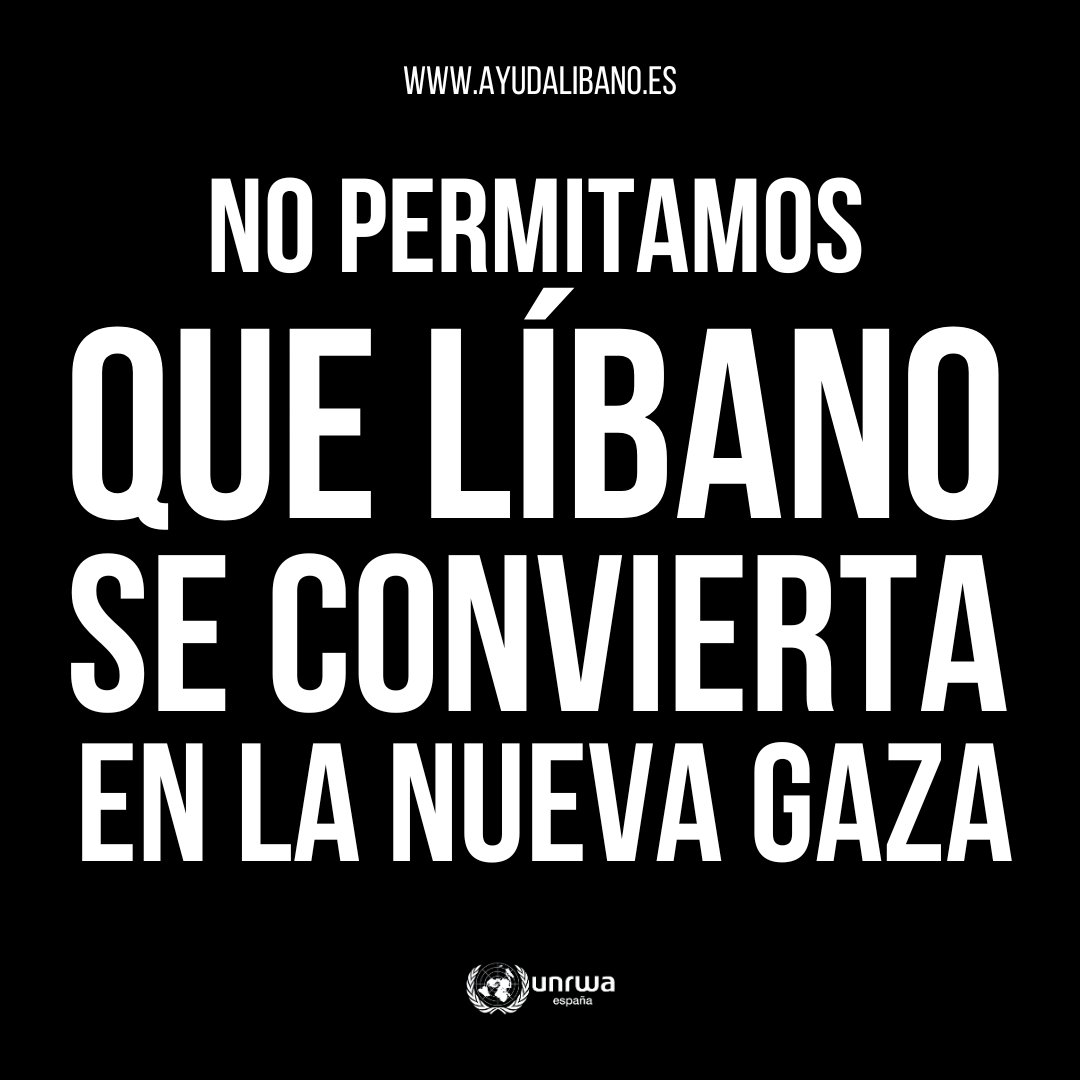 UNRWAes's tweet image. No podemos permitir que los horrores que presenciamos en la franja de Gaza se extiendan a Líbano. 

La violencia indiscriminada y el desprecio por el derecho internacional humanitario no pueden convertirse en la nueva normalidad. 

La humanidad debe prevalecer.