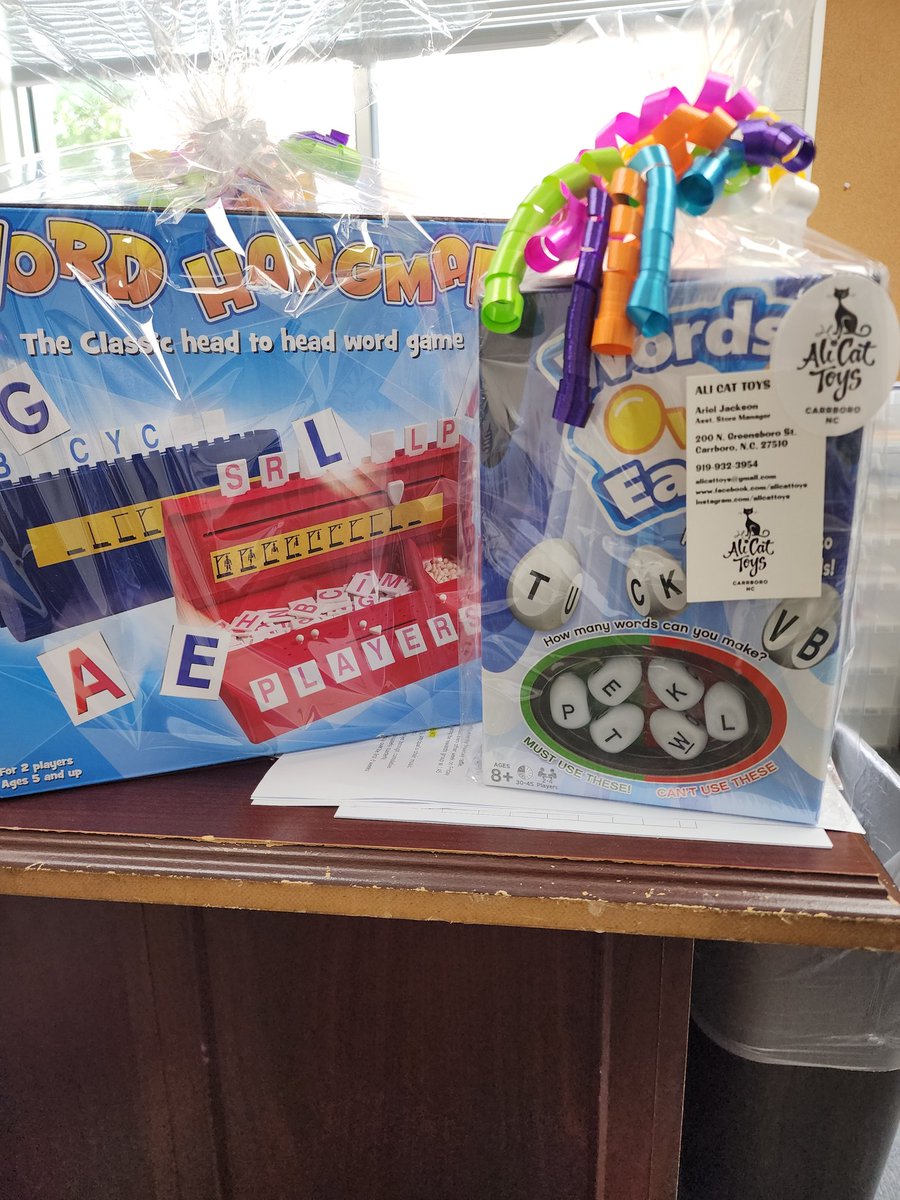 Huge shout out to Ali Cat Toys in Carrboro for donating games for our annual Title I Family Game Night!
#GetintheGame
