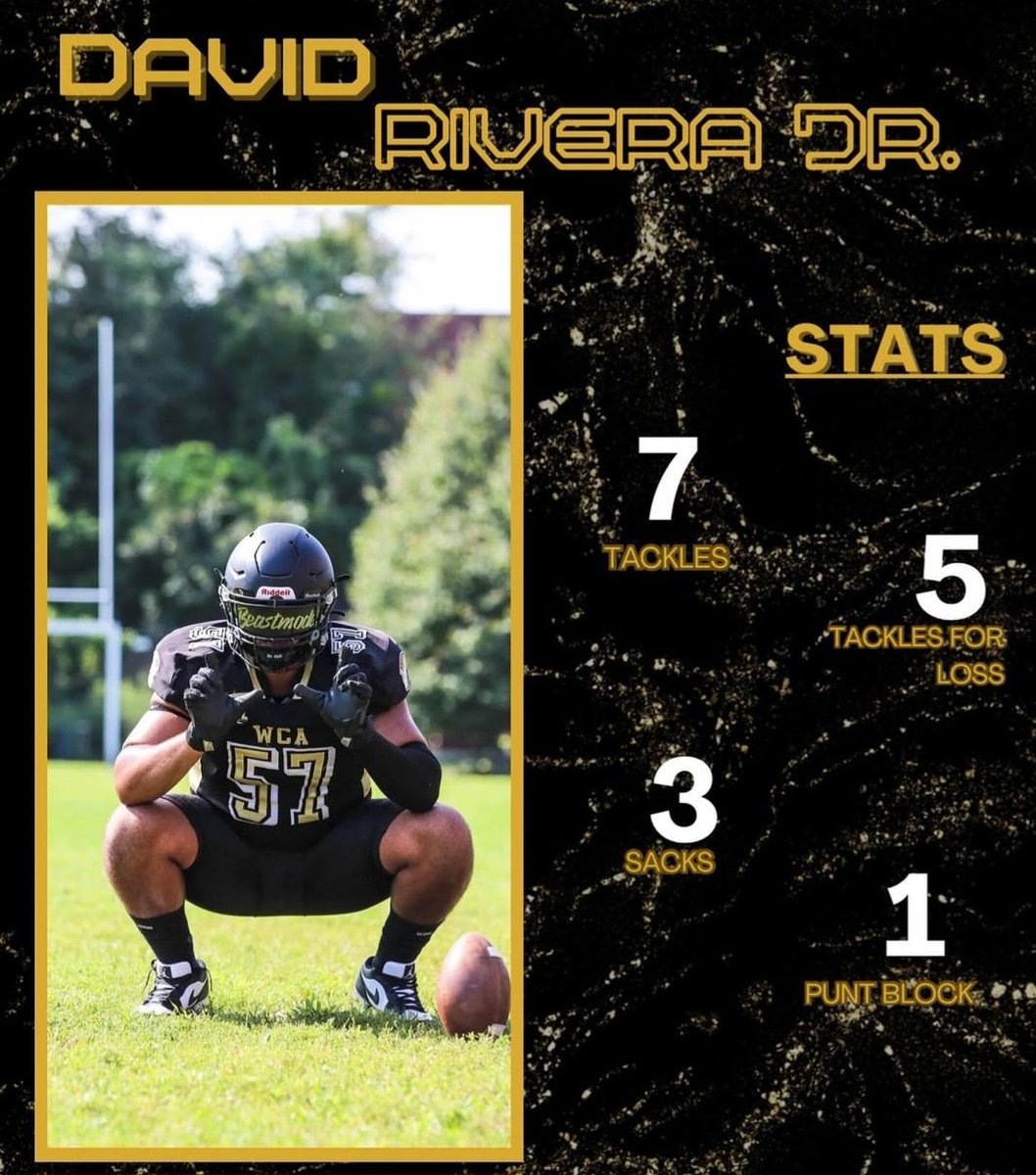 👑King David @DavidRivJr_07 Is Leaving No Prisoners😤 
JERSEY#: 57 
POSITION(S): DT, G
HEIGHT: 6'5"
WEIGHT: 285lbs
CLASS OF: 2025
GPA:4.0
<a href="/TravionScott/">Tray Scott</a> <a href="/CoachAlGolden/">Al Golden</a> 
<a href="/jeffcomissiong/">Jeffery Comissiong</a> <a href="/TheGuruStew/">CoachStewart</a>
<a href="/DBarnes_18/">Deion Barnes</a> <a href="/DLCoachLegi/">Legi Suiaunoa</a> <a href="/freddierch8/">Coach Freddie Roach</a> <a href="/Coach_Knighton/">Terrance Knighton</a>
<a href="/coachdaoust/">Tim Daoust</a> <a href="/odellhaggins/">Odell Haggins</a>