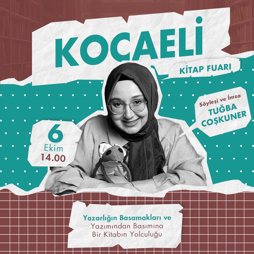 Bu pazar günü Kocaeli’de kitap fuarında olacağım. Önce söyleşi, ardından da imza etkinliği. Selim Sırrı Paşa salonunda görüşmek üzere. 👋