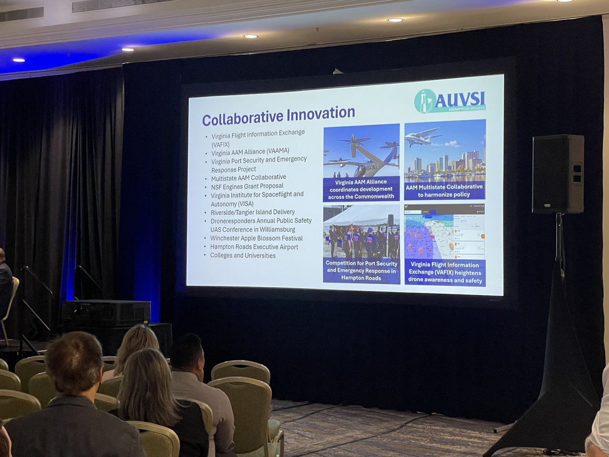 The day is here for <a href="/AuvsiHrc/">AUVSI Hampton Roads</a> Hampton Roads AAM Expo!

VIPC's Director of the Public Safety Innovation Center, Christopher Sadler, alongside Douglas L. Smith from the Hampton Roads Alliance, and Nancy Grden of the Hampton Roads Executive Roundtable, gathered for a panel on