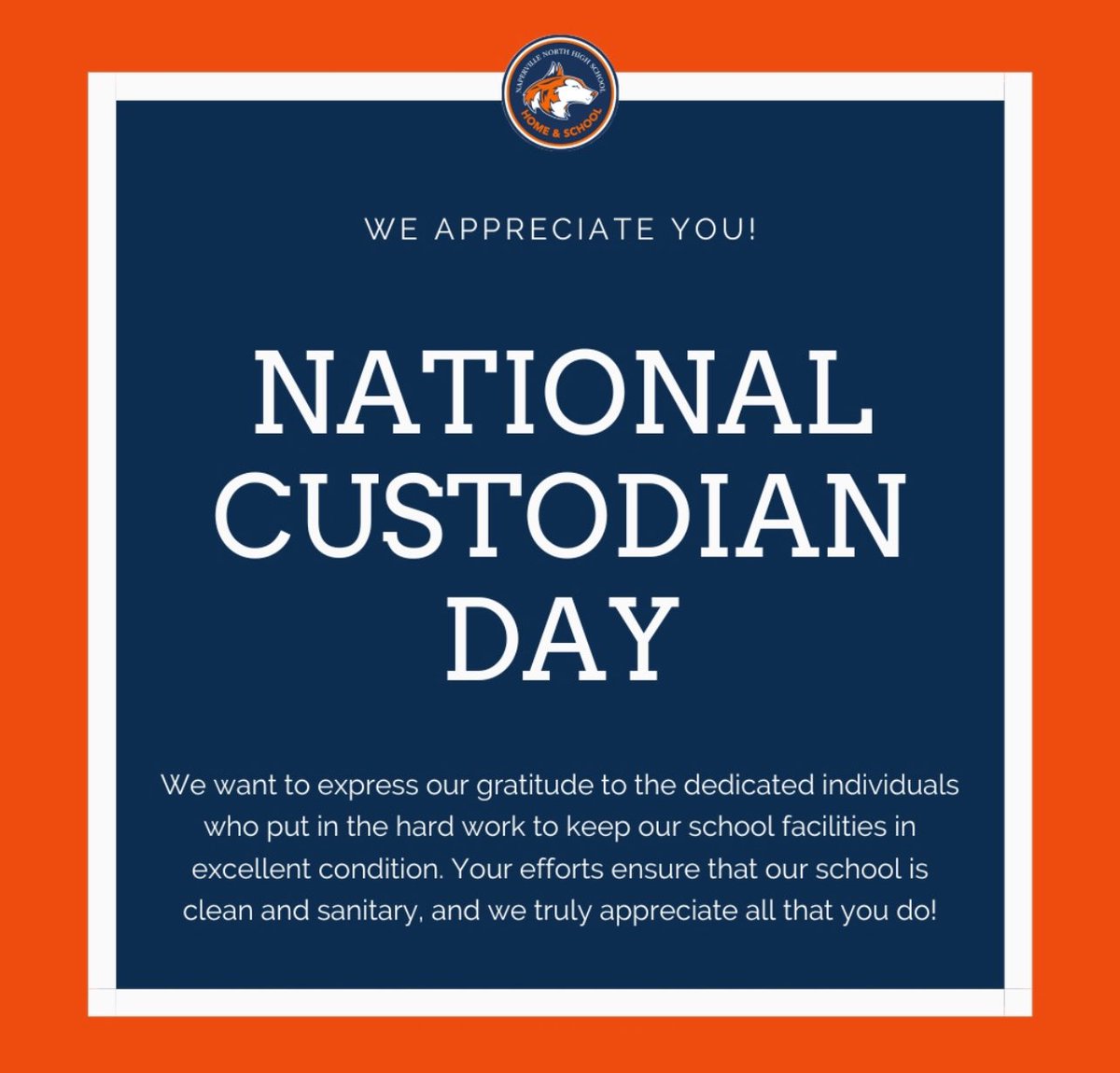 flowerpowerpair's tweet photo. Thank you to our amazing Custodian & Ground Crews at NNHS!! @wachtel_NNHS @NNHS_Athletics_ @nnhsboosters @NNactivities @Naperville203 #HuskieStaffRocks #Custodianday https://t.co/wgpkpWNZiq