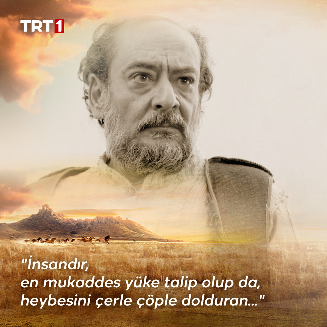trt1's tweet photo. "İnsandır, en mukaddes yüke talip olup da, heybesini çerle çöple dolduran…" 

#GönülDağı severek izlediğiniz bölümleriyle TRT 1'de! 📺
@gonuldagitrt https://t.co/NgV10As3Yh
