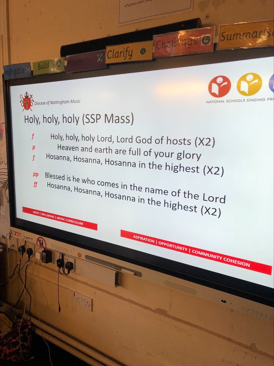 Another wonderful session with the Diocese of Nottingham Music learning Holy, Holy, Holy. 
<a href="/NottmCathMusic/">Nottingham Cathedral Music</a> 
#GospelValuesAtStA’s