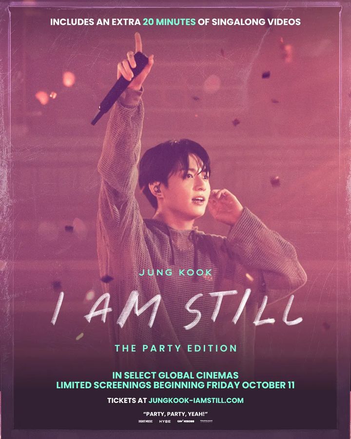 ArabicJK2's tweet photo. ———
سيتم إصدار فيلم جونقكوك الوثائقي <IAM STILL WITH YOU> النُسخة الاحتفالية ضمن عدد محدود من السينمات العالميّة، حيث سيتم العرض في:

•الولايات المتحدة الأمريكية 
•المكسيك
•إندونيسيا 
•الفلبين
•تايلاند 
•ماليزيا 
•تايوان 
•فيتنام 
•سنغافورة 
•هونغ كونغ https://t.co/IsXi12314G