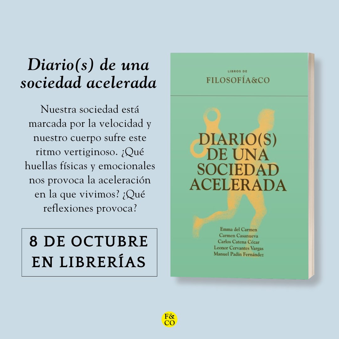 _filco's tweet photo. Nuestra sociedad está marcada por la velocidad y nuestro cuerpo sufre este ritmo vertiginoso. ¿Cómo nos afecta esta aceleración? ¿Qué huellas físicas y emocionales nos deja? ¿Qué reflexiones nos provoca?

📗«Diario(s) de una sociedad acelerada» llegará a librerías el 8 de octubre https://t.co/3HGj8wJuyw