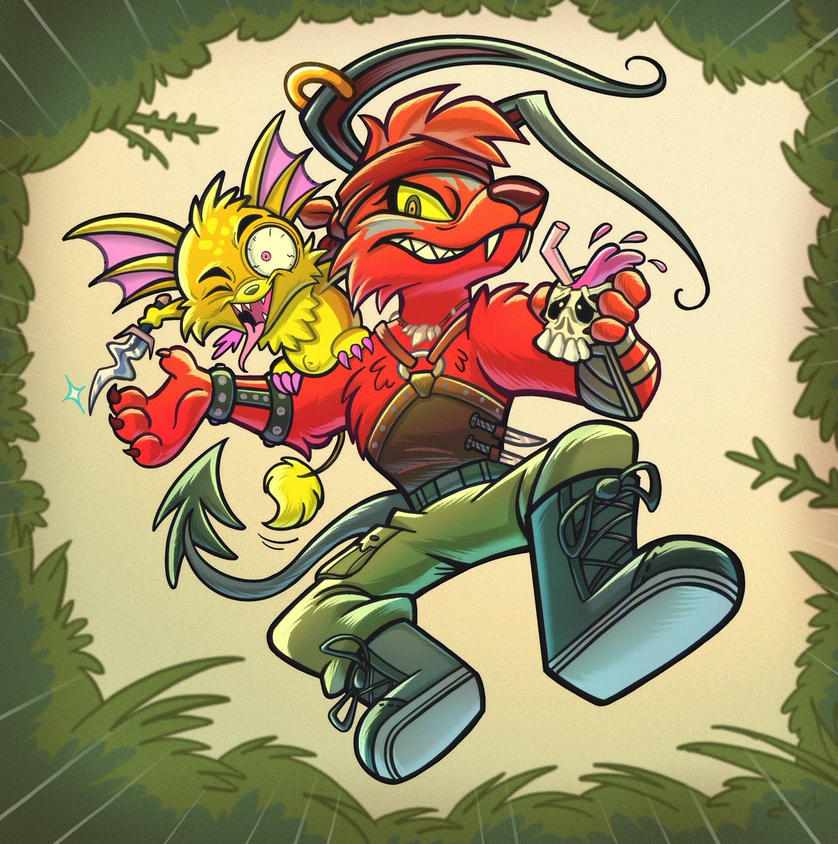fortesnic's tweet photo. Been playing with the @Neopets character customization tool from time to time…

My 80's action hero Gelert is probably the one custom I like the most, and thanks to the new plot rewards I got him the little mutant petpet of his dreams too yay!👍 https://t.co/fgVtUXACic