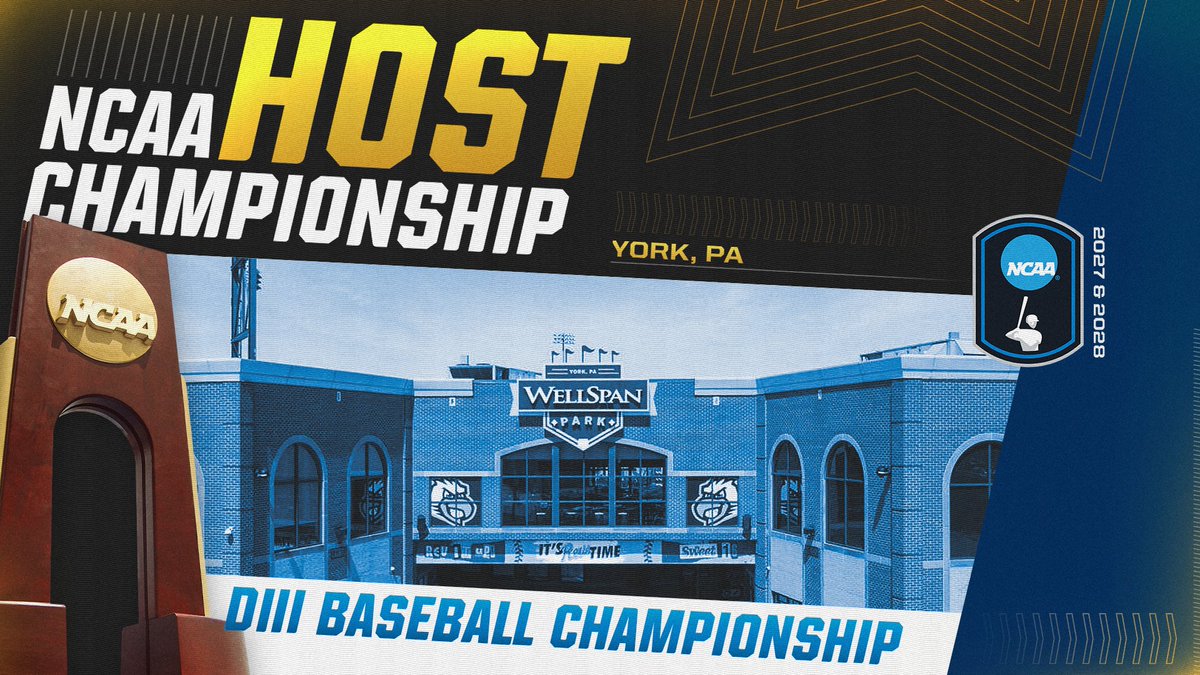 The York College athletic department is teaming with Sport York as they will host the 2027 and 2028 NCAA Division IIl Baseball Championships at Well Span Park in York. ycpspartans.com/news/2024/10/2… <a href="/yorkcollegepa/">York College of Pennsylvania</a> <a href="/YCPBaseball/">YCP Baseball</a> <a href="/NCAADIII/">NCAA Division III</a> <a href="/gomacsports/">MAC</a> <a href="/YDSports/">YDSports</a>