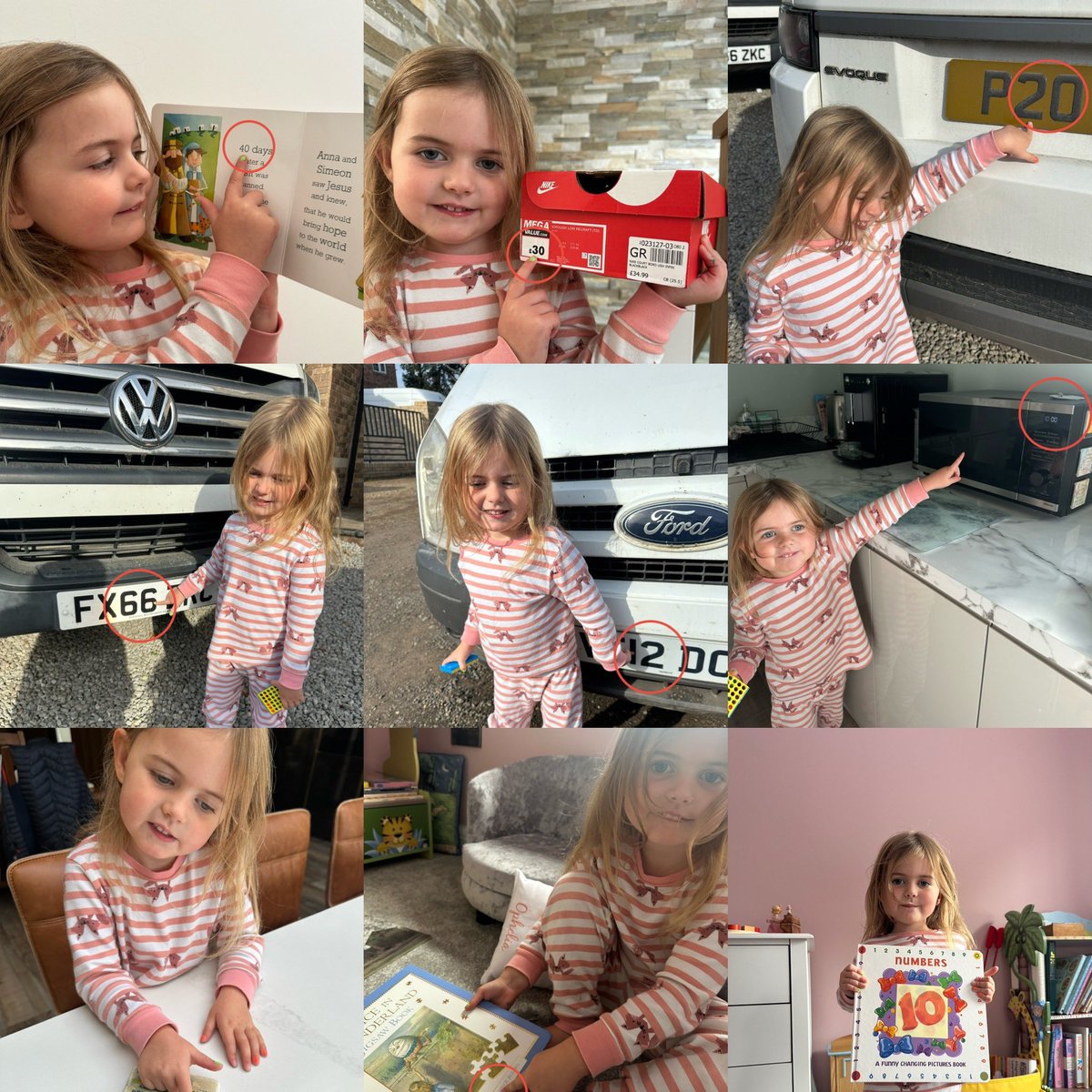RubyMason's tweet photo. @SouthfieldFS Piper went on a number hunt around our house and at her grandparents! She found numbers 1-10, 40, 30, 20, 66, 12, 52, 19, 37 &amp; 48. https://t.co/pK3QdmiK7E