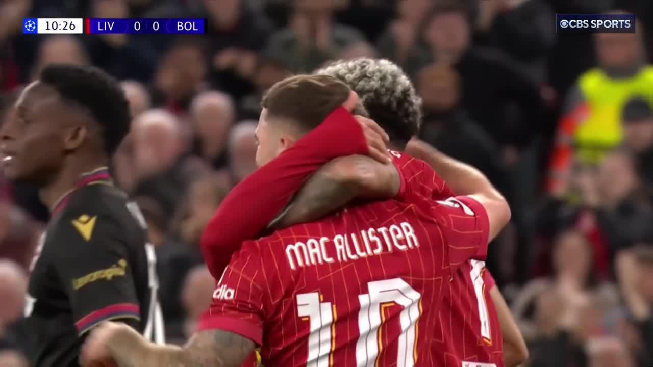 Some fine team football ends with Alexis Mac Allister's first-ever #UCL goal 🔴
