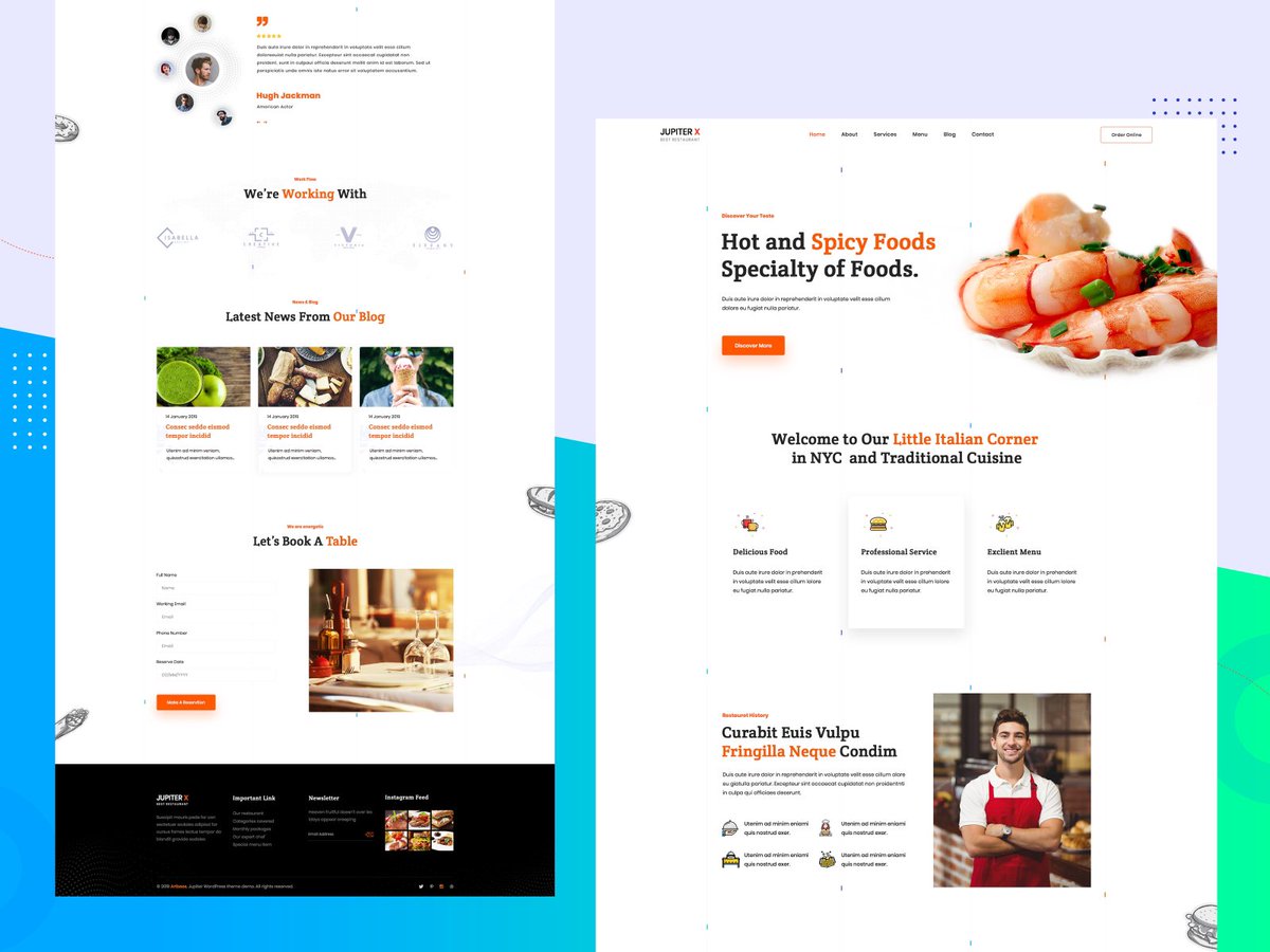 Hi Guys,
Digital Restaurant Home Page Design Concept.
 Estimate your project at:

Fiverr: lnkd.in/gmwE-76X
Upwork: lnkd.in/gr-jjx6g

#WordPress #Elementor  #WebsiteDesign #LandinPage #Restaurant