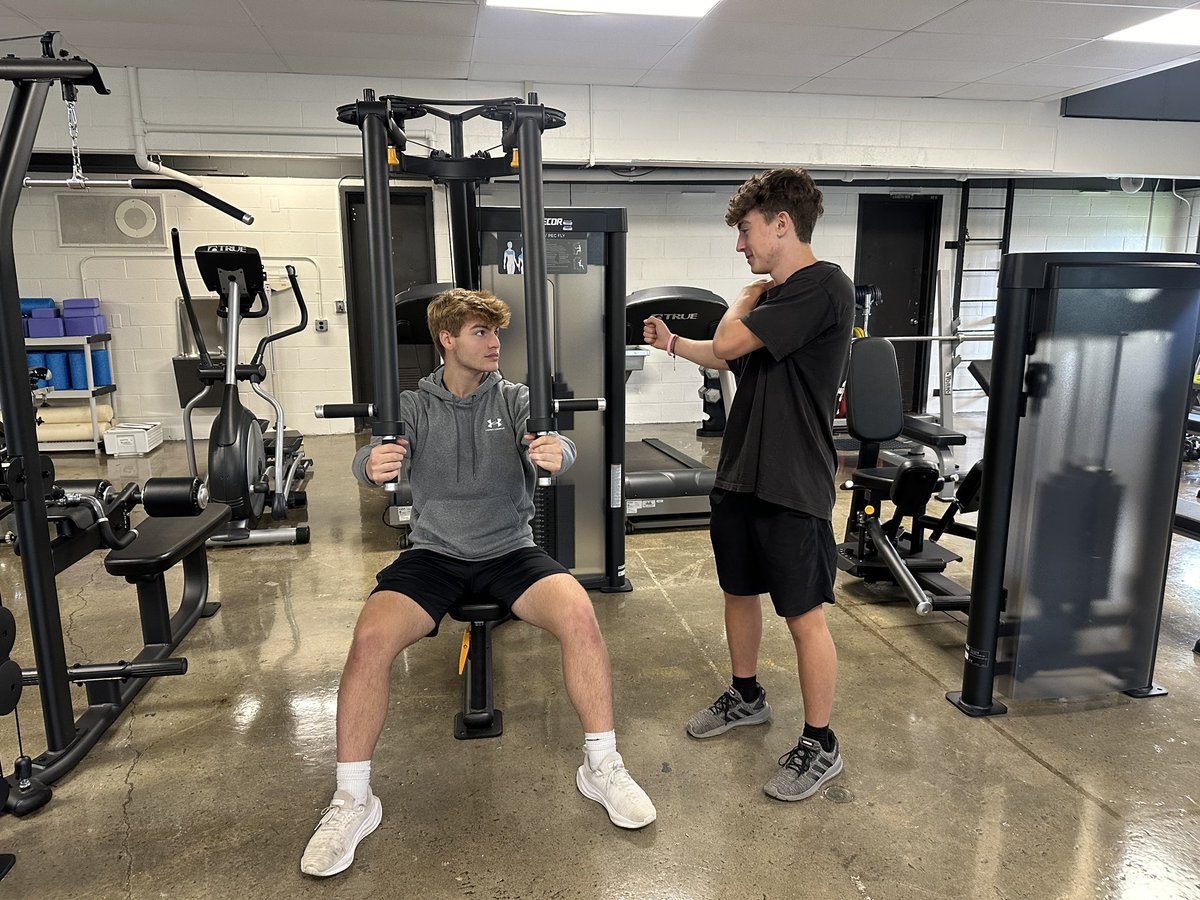 Dr. William Brightman's New Visions Sports Medicine students are learning how to treat patients by observing muscle movements and contractions. The students took turns palpating muscles and examining how their classmates move.