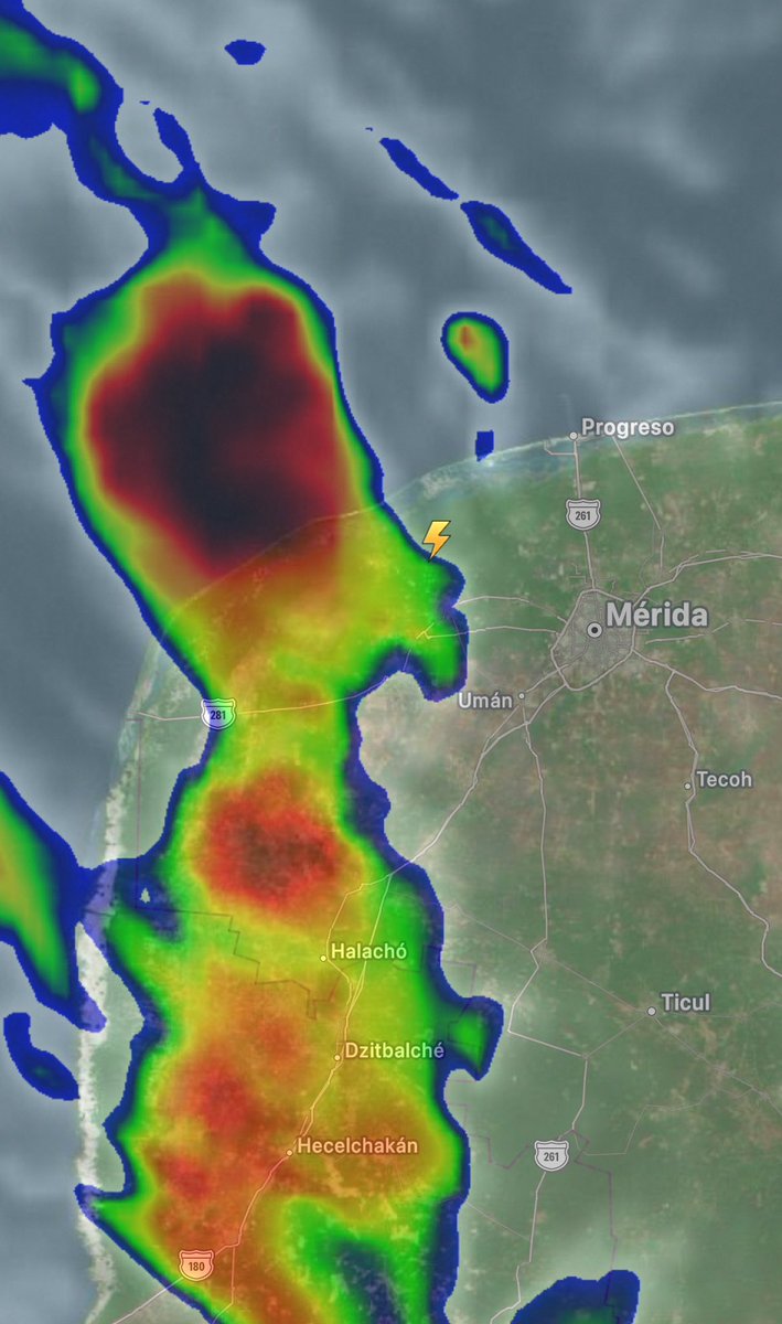 ClimaYucatan's tweet photo. ⛈️ Comienza la fiesta de tormentas en la zona de #Peto, #Tizimín, #Valladolid y norte de #Hunucma .
Prepárense y no olviden enviar sus reportes. https://t.co/3ToWTVAWwZ