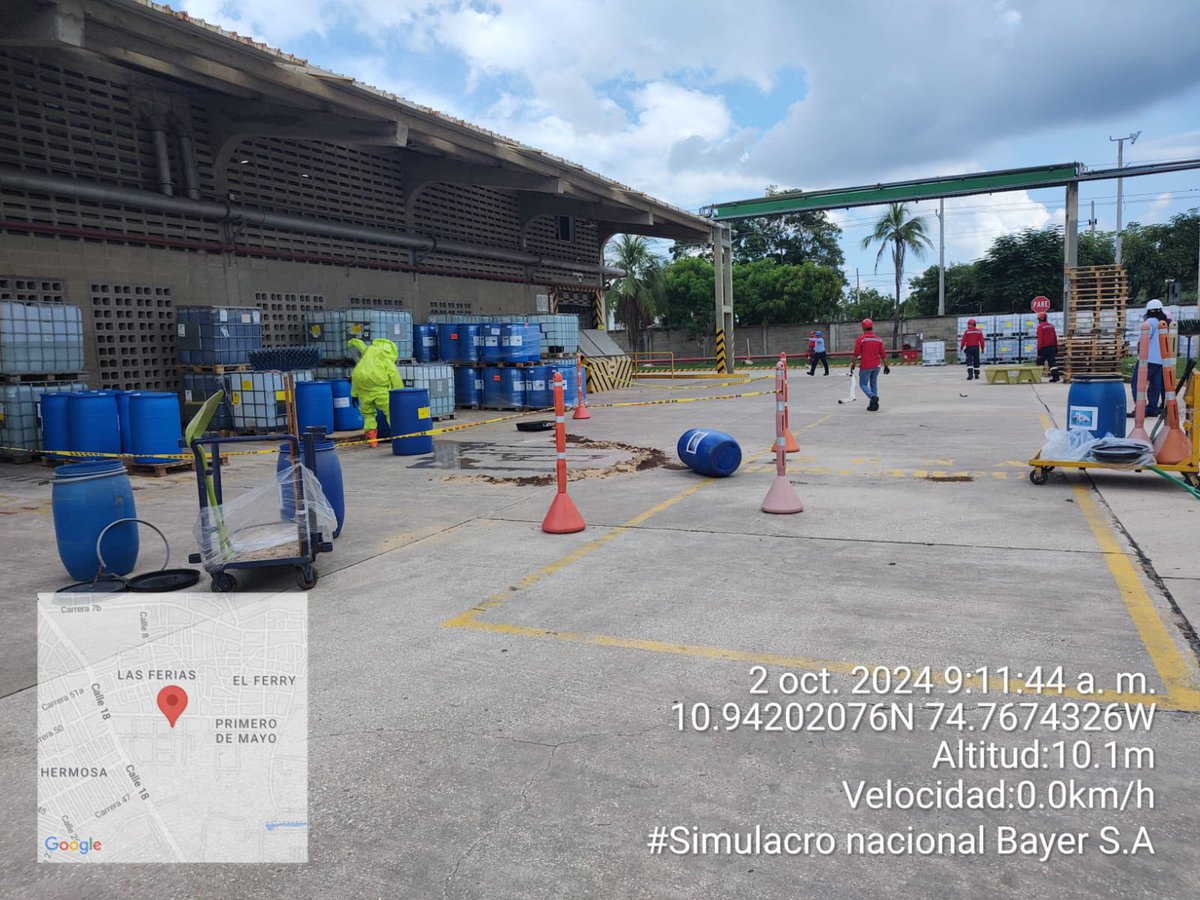 APELLBaq's tweet photo. ⚠️ Hoy participamos en el #SimulacroNacional en conjunto con las empresas ubicadas en el Corredor Industrial de la Calle 18 de #Soledad el @Bomberossoleda1 y la @soledadalcaldia con un vendaval en esta zona de nuestro territorio.
#JuntosPorLaVida
@UNGRD https://t.co/WapUgY9Yqw