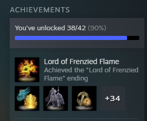 After 120 hours, I've finally beaten Elden Ring (base game) for the first time and honestly I'm so proud of myself for sticking with it <3

I had to take a month off in the middle because of how overwhelmed I was but came back and pushed on through. You may call me Elden Lord Gid