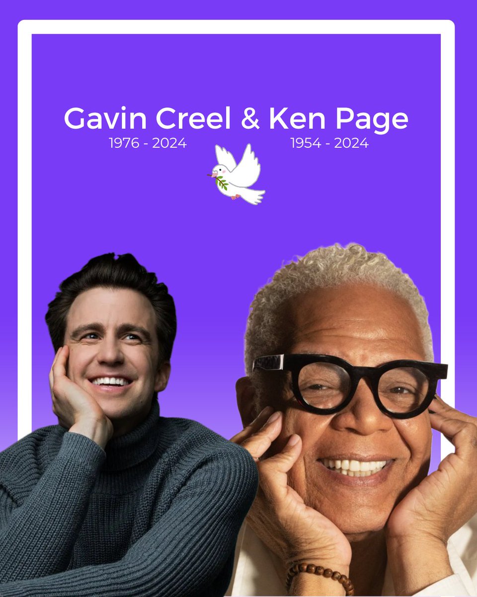 harmonyhelper's tweet photo. We'll be dimming our marquee lights and turning up the show tunes for these two musical theater legends. RIP 🕊⁠#GavinCreel #KenPage https://t.co/PUeC3TgaoF