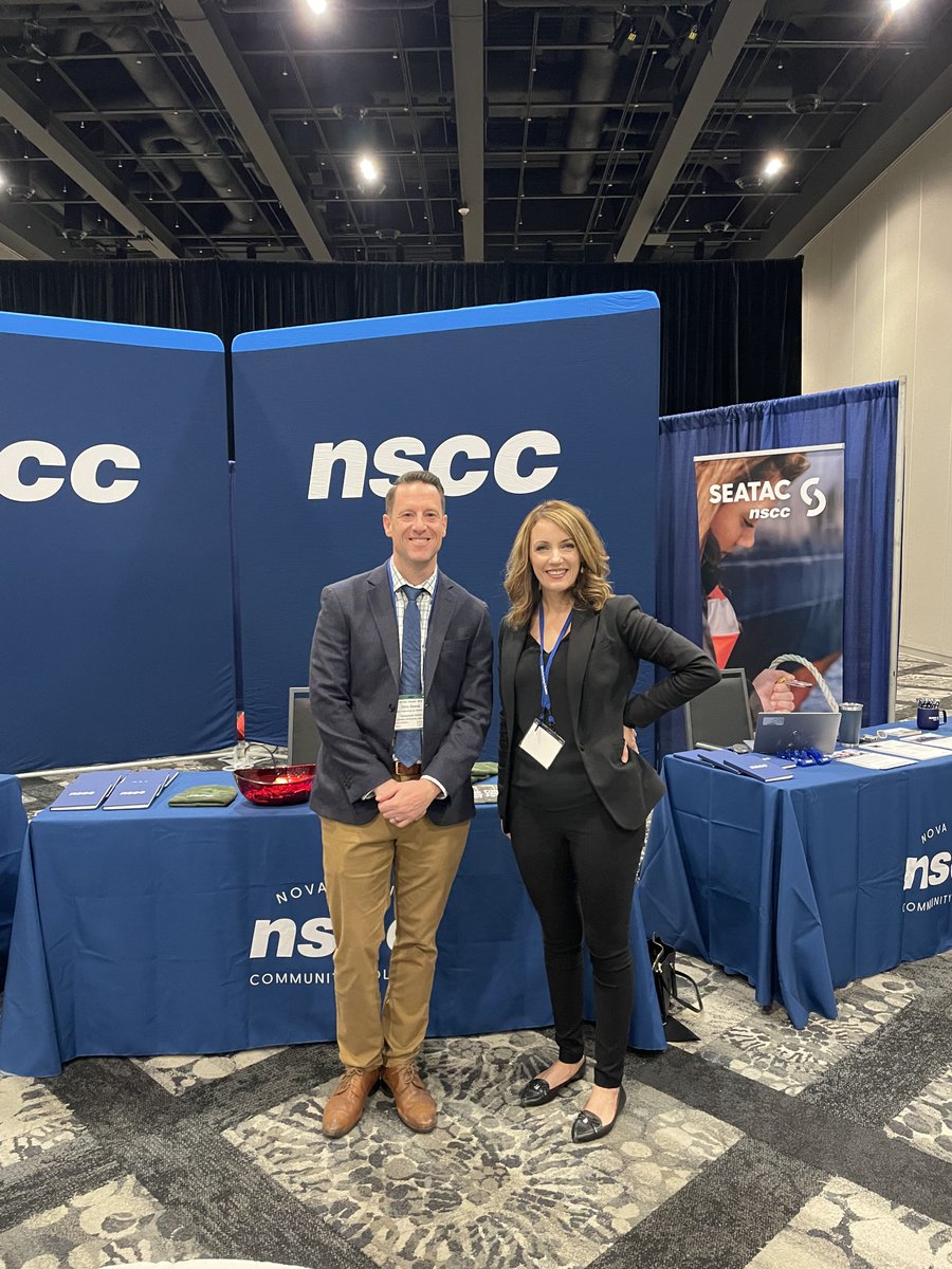 SBAtlantic's tweet image. Springboard's Chris Fevens and Network member Joanne Firth @NSCCNews  @DEFSECAtlantic in Halifax this week. 

#DEFSEC 
#DefenceSectorCareers 
#NovaScotiaCommunityCollege
#Springboardatlantic
#Industryengagement