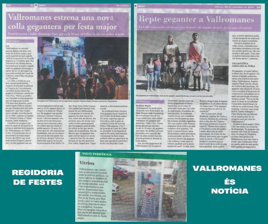 juntsXvallro's tweet photo. Des de la Regidoria de Festes de Vallromanes, estem d'enhorabona! Vallromanes és notícia doblement! https://t.co/Gh0JZr5azl