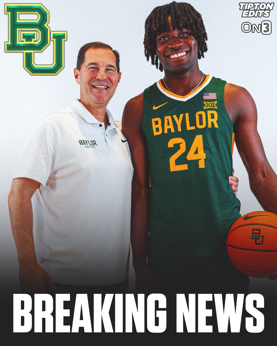 NEWS: Tounde Yessoufou, On3’s No. 11 overall recruit in the 2025 class, has committed to Baylor, he tells @On3Recruits. 

The 6-5 Small Forward ultimately chose the Bears over Arizona State and USC, but also received offers from Kentucky, Kansas, and several others. 

"The big
