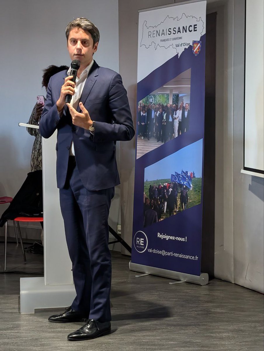 Renaissance_95's tweet photo. 🔥Retour en photo sur la rentrée politique #Renaissance95 avec @GabrielAttal à Sannois . Son discours a su mobiliser les adhérents et sympathisants pour les enjeux à venir. Ensemble, nous avançons avec détermination 🇫🇷💪
#ValdOise 
#Renaissance https://t.co/WxASnDiDM1