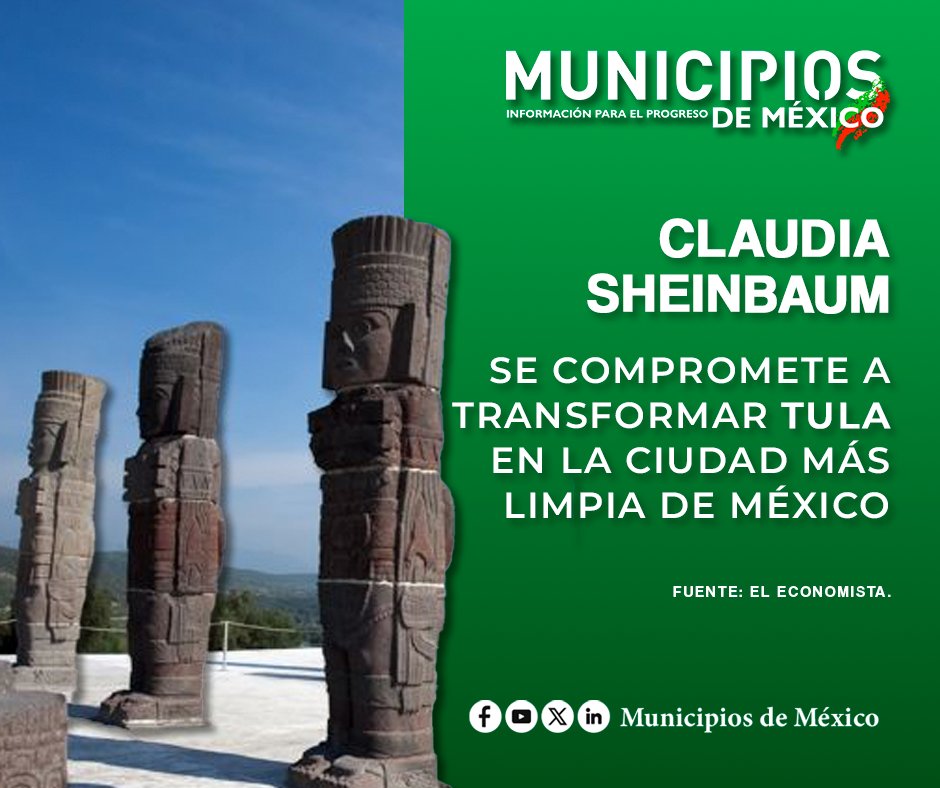 MunicipiosdeMex's tweet image. La presidenta de México anunció la construcción de un proyecto ambicioso de economía circular, para tratamiento de residuos y generación de energía.

👉 Fuente: El Economista.
#MunicipiosDeMéxico #TulaHidalgo