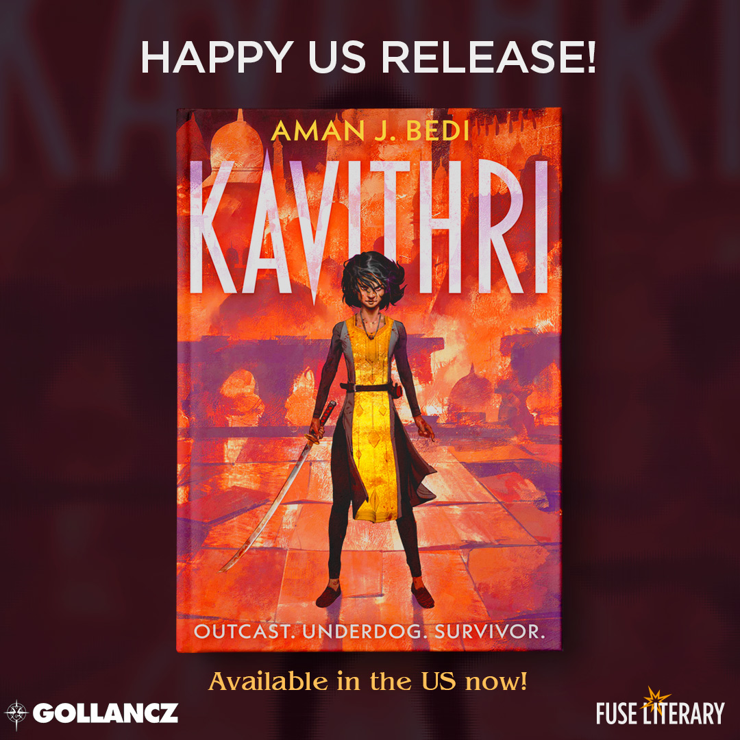 Happy US release to KAVITHRI by @AmanJBedi from @Gollancz Books! An action-packed and empowering South Asian fantasy underdog epic, Kavithri will remind you of fantasy heroes like Arya Stark, Gideon the Ninth, and Kaladin Stormblessed. Pick it up now everywhere books are sold!