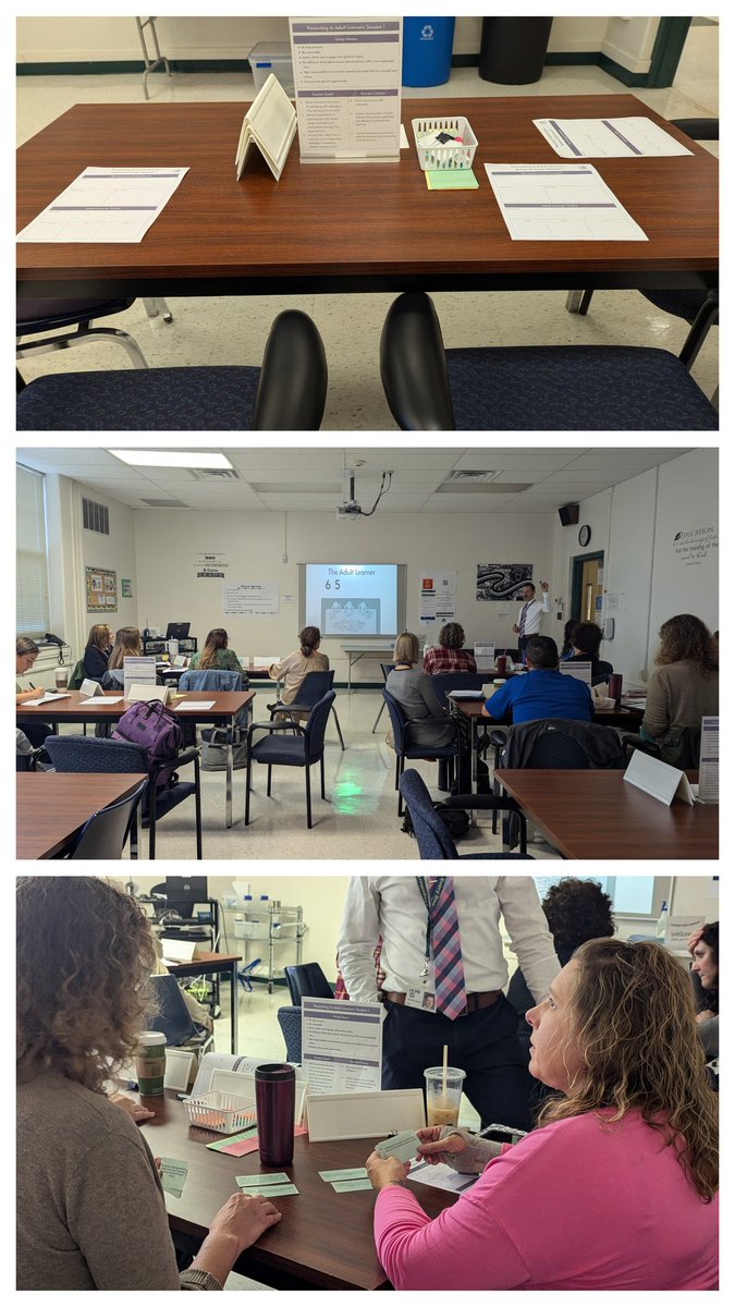 DThompsonFCPS's tweet image. Kicked off Presenting to Adult Learners with @FCPSMaryland colleagues. Session 1 looked at The Learning Environment, The Adult Learner,  &amp;amp; Time, focusing on structures &amp;amp; strategies to maximize effortful thinking. This time together is a JOY! Looking forward to session 2! #FCPSPL
