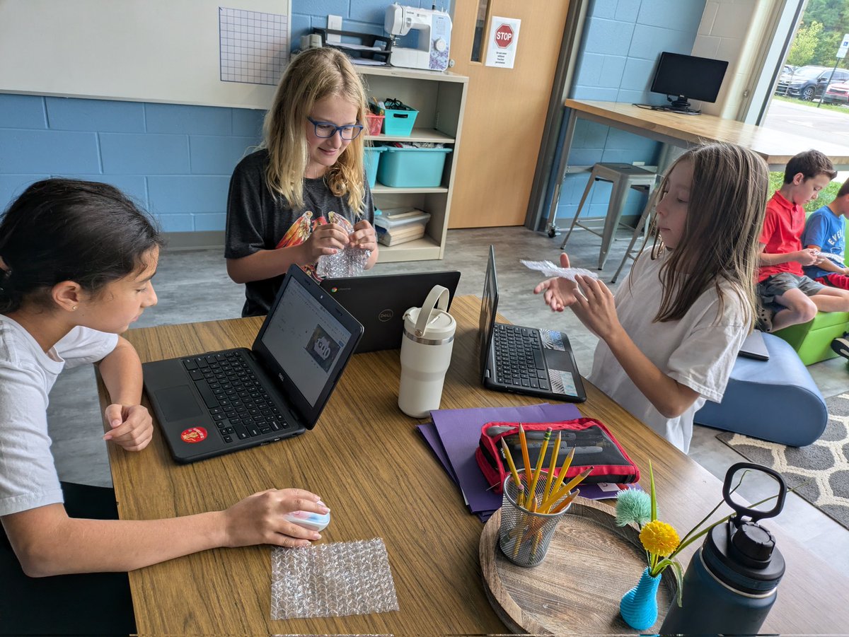 We loved popping the heart shaped bubble wrap that covered the supplies we ordered for our next project! <a href="/IHElementary/">IHElementary</a>