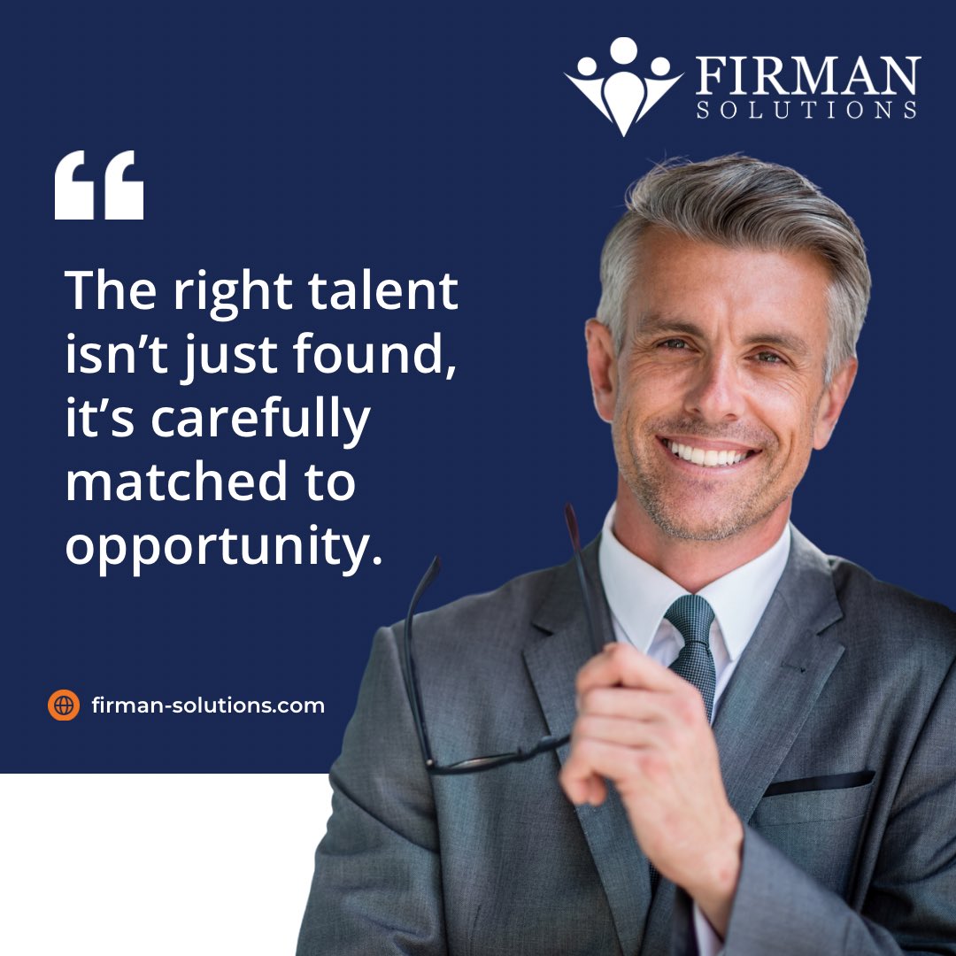 FirmanSolutions's tweet photo. Firman Solutions takes pride in our tailored approach to talent acquisition, ensuring a perfect fit for both companies and candidates.

#TalentAcquisition #RecruitmentSolutions #FirmanSolutions #Hiring #Staffing #CareerOpportunities #BusinessGrowth #RecruitingExcellence https://t.co/UTOwOOdrQN