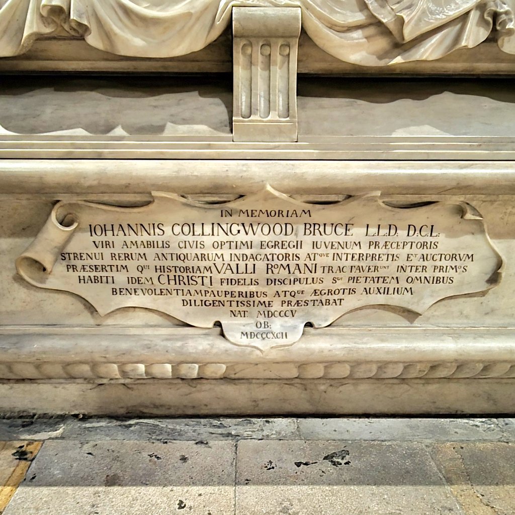 Delightful evening listening to David Breeze discussing the life and works of the founding father of Hadrian's Wall studies, John Collingwood Bruce, just a few yards from the memorial to the man himself in Newcastle Cathedral (he's buried in Jesmond Cemetery)