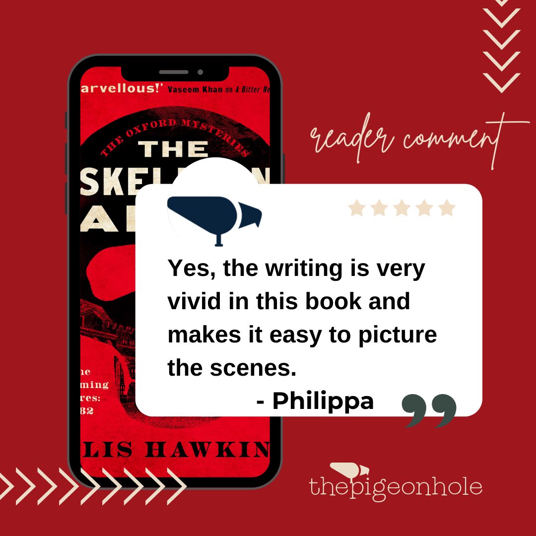 The Pigeonhole (@thepigeonholehq) on Twitter photo Our readers are enjoying the 'vivid' writing in <a href="/Alis_Hawkins/">Alis Hawkins</a> #TheSkeletonArmy which is the second book in #TheOxfordMysteries #ThePigeonholeCommunity has enjoyed both books thanks to <a href="/canelo/">Canelo Alvarez</a>
#readingcommunity Our readers are enjoying the 'vivid' writing in <a href="/Alis_Hawkins/">Alis Hawkins</a> #TheSkeletonArmy which is the second book in #TheOxfordMysteries #ThePigeonholeCommunity has enjoyed both books thanks to <a href="/canelo/">Canelo Alvarez</a>
#readingcommunity