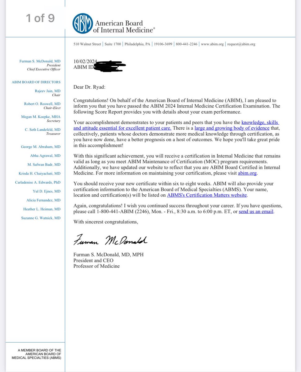 Board Certified Internist! #ABIM  #MedTwitter