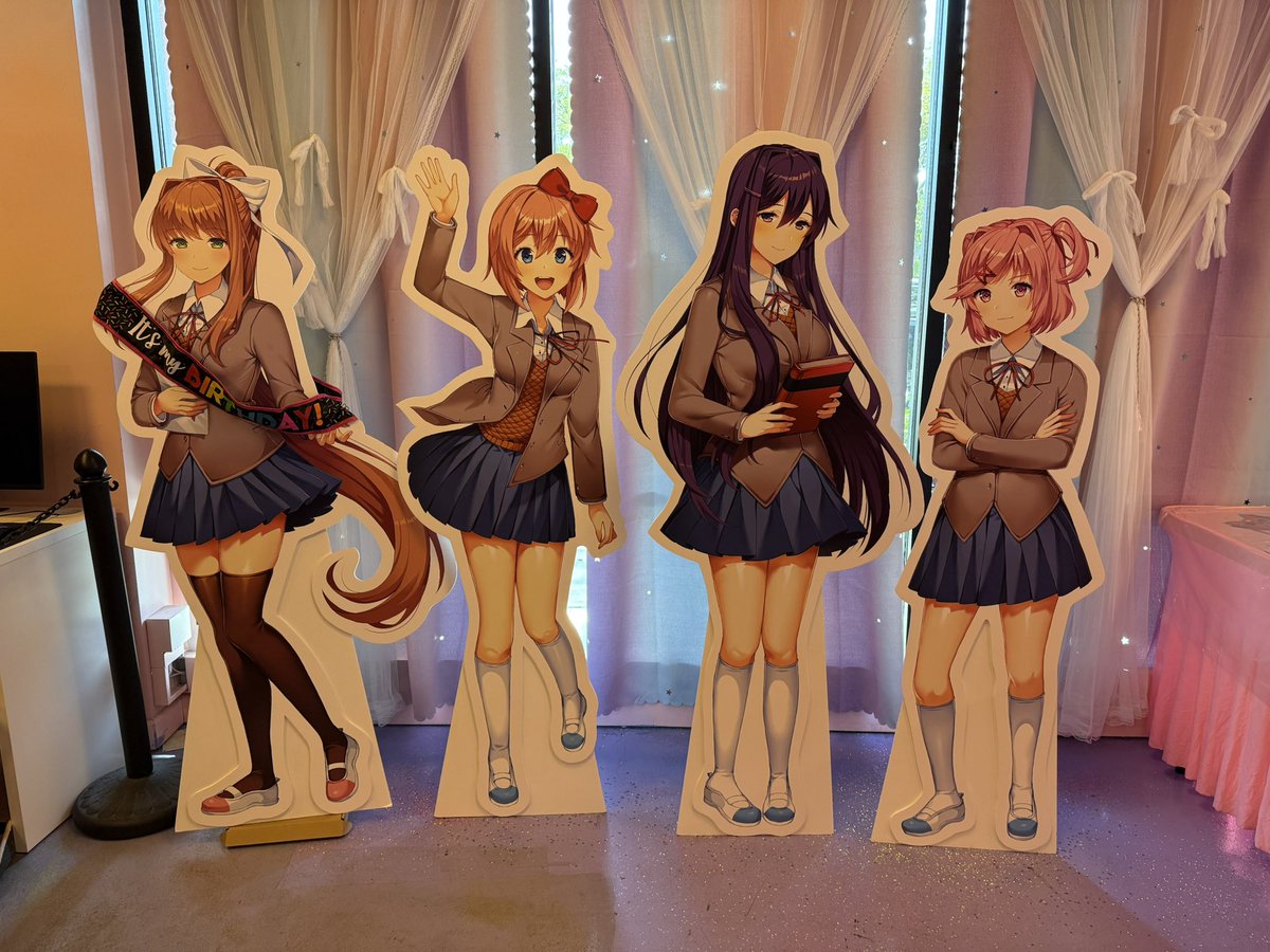 Visited <a href="/RequiemCoffee/">Requiem</a> for the #DDLC collaboration and it’s all so cute!