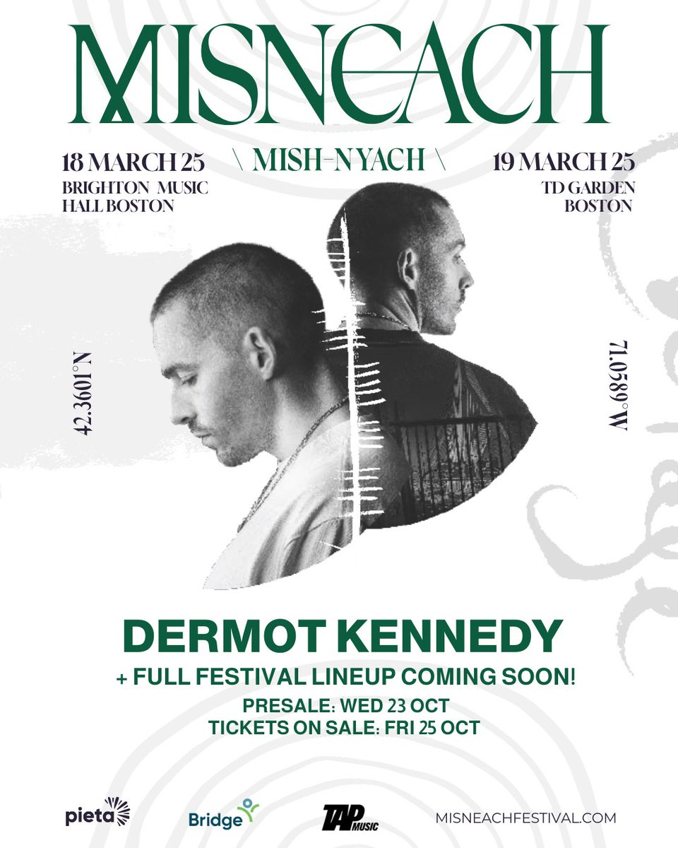 DermotKennedy's tweet image. Boston, you have shown me so much support literally since I was 19 playing on Newbury Street! It honestly feels like a second home at this point, and some of my favourite memories I have are from Boston!I can’t wait to see you next year! I’ll even play Boston! See you soon 🇮🇪 ♥️