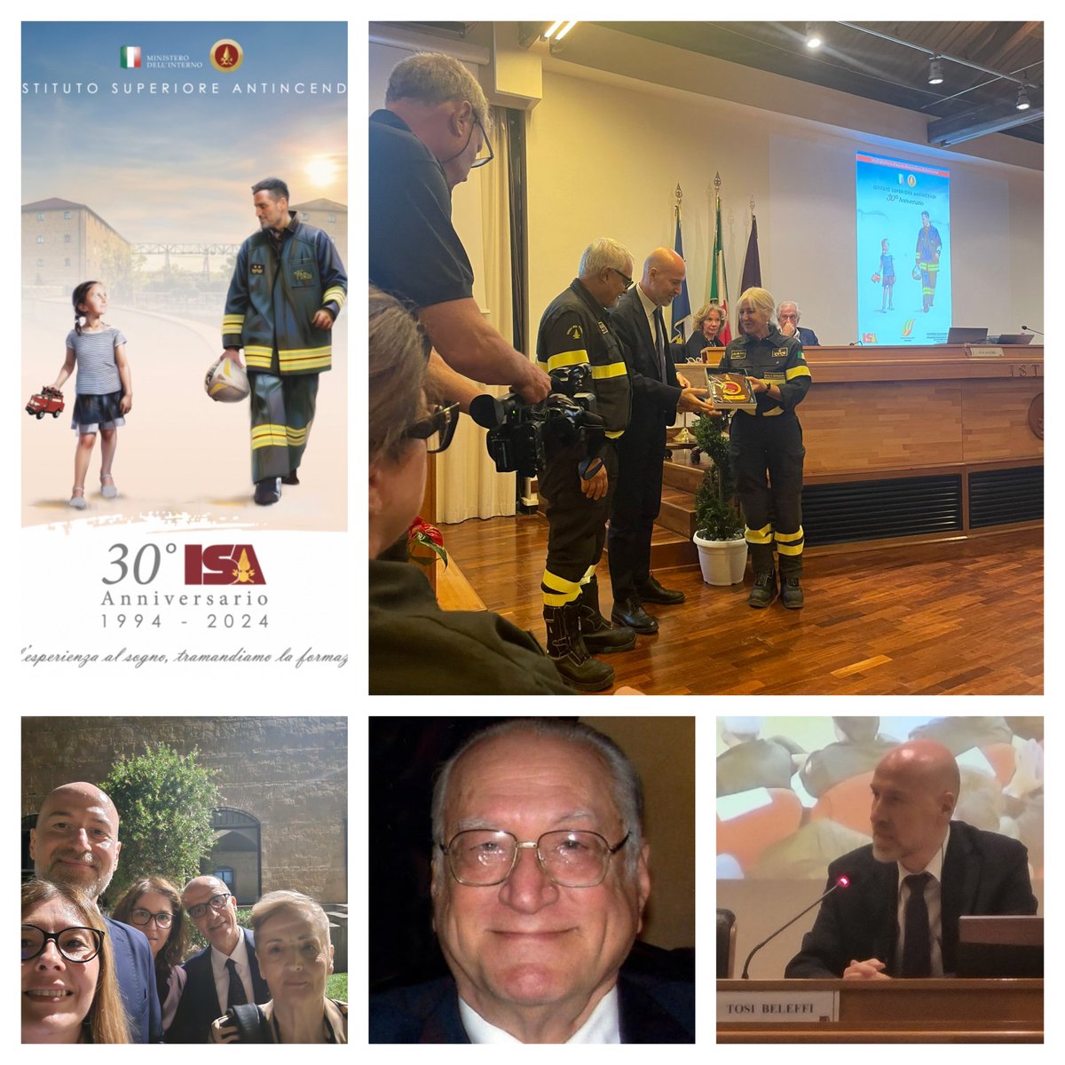 Giornata bellissima ricordando Papà, primo direttore dell'Istituto Superiore Antincendi, nel trentesimo anniversario di questo glorioso e predistigioso centro di alta formazione del Corpo nazionale dei Vigili del Fuoco #francescomariatosibeleffi <a href="/vigilidelfuoco/">Vigili del Fuoco</a>